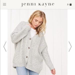 Jenni Kayne Grey Cable Cocoon Cardigan (sold out)
